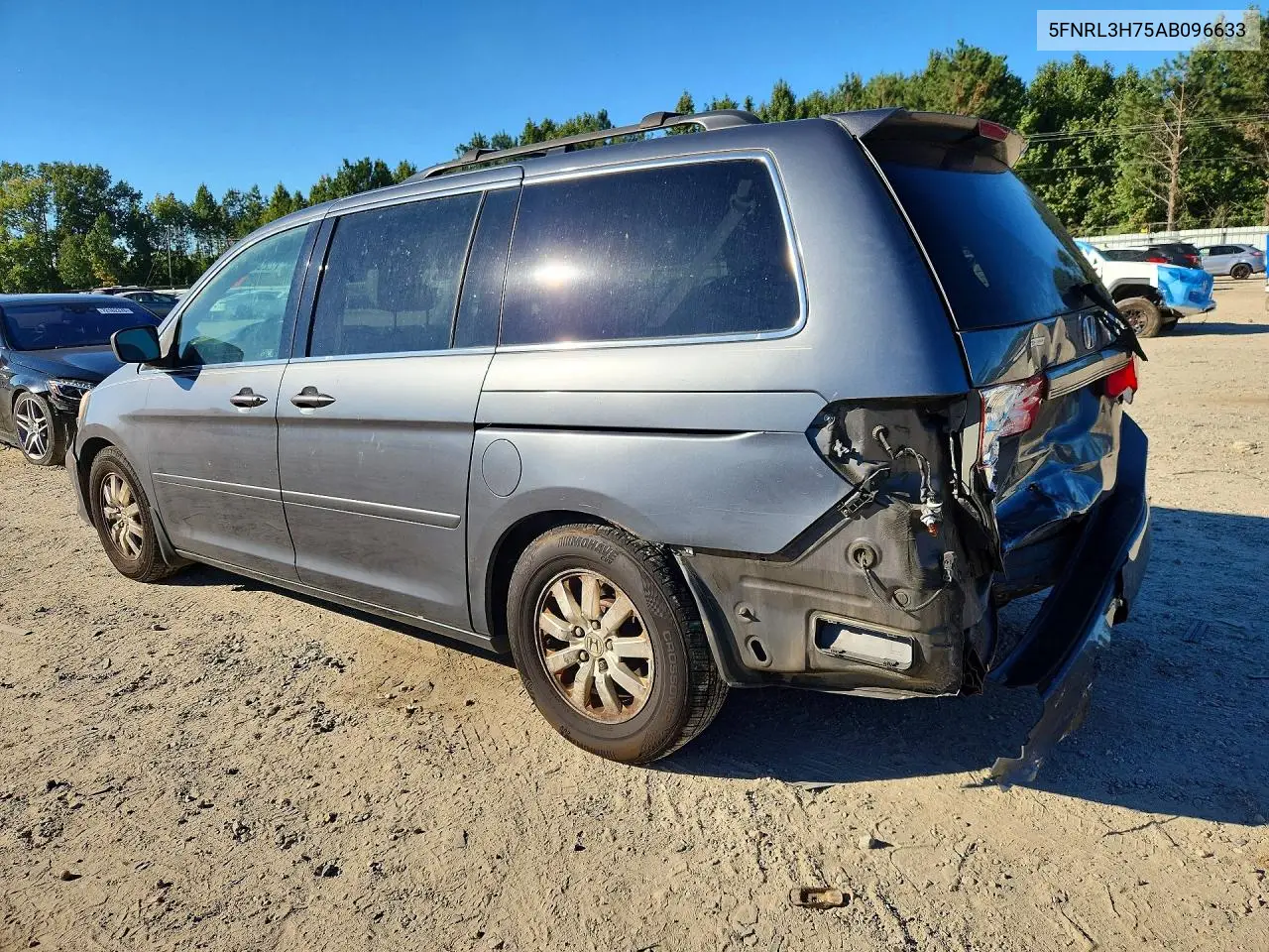 2010 HONDA ODYSSEY VIN 5FNRL3H75AB096633 — фото 2