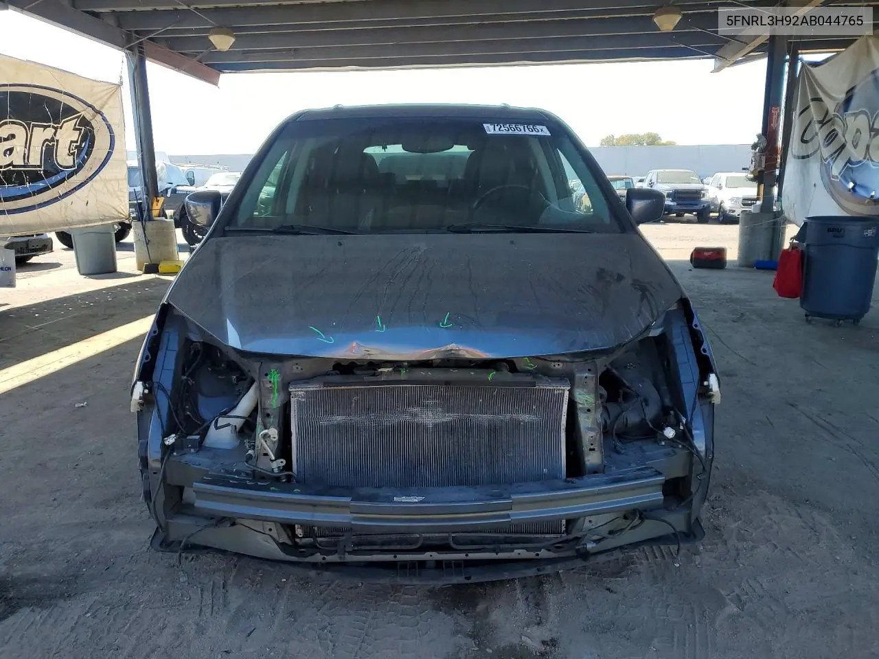 2010 HONDA ODYSSEY VIN 5FNRL3H92AB044765 — фото 5