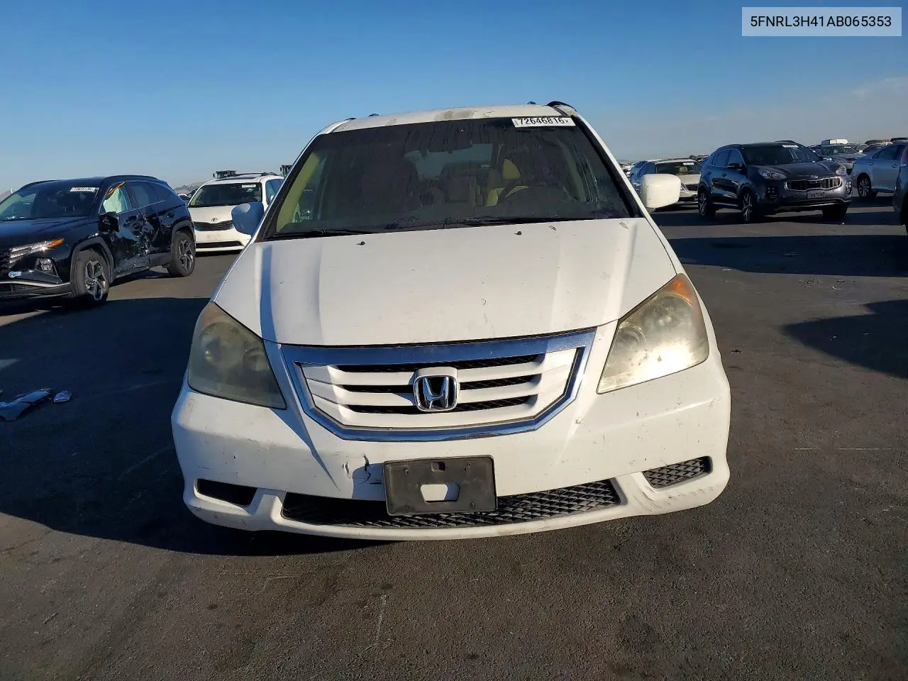 2010 HONDA ODYSSEY VIN 5FNRL3H41AB065353 — фото 5