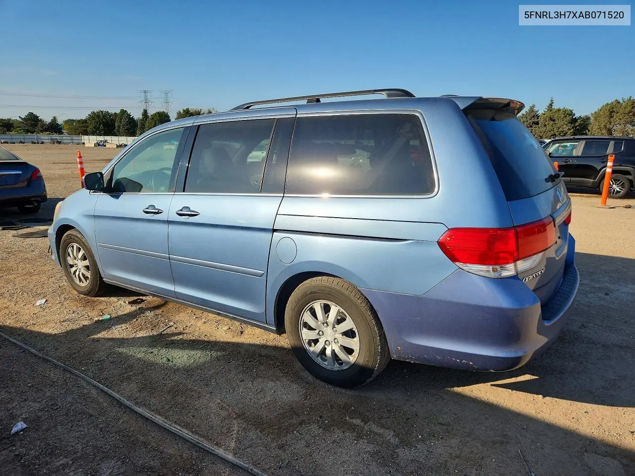 2010 HONDA ODYSSEY VIN 5FNRL3H7XAB071520 — фото 2