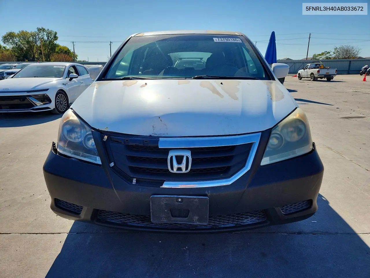 2010 HONDA ODYSSEY VIN 5FNRL3H40AB033672 — фото 5