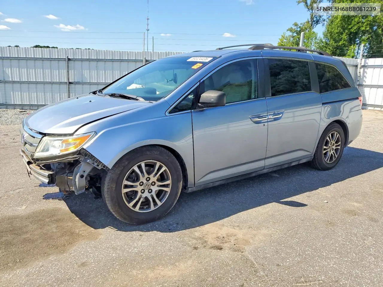 HONDA ODYSSEY 2011, VIN 5FNRL5H68BB081239