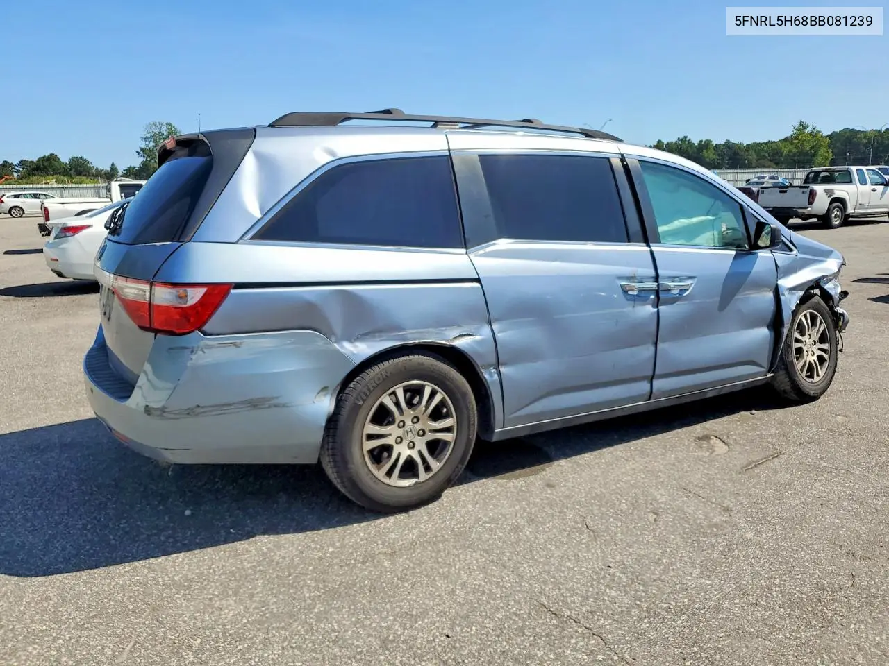 2011 HONDA ODYSSEY VIN 5FNRL5H68BB081239 — фото 3