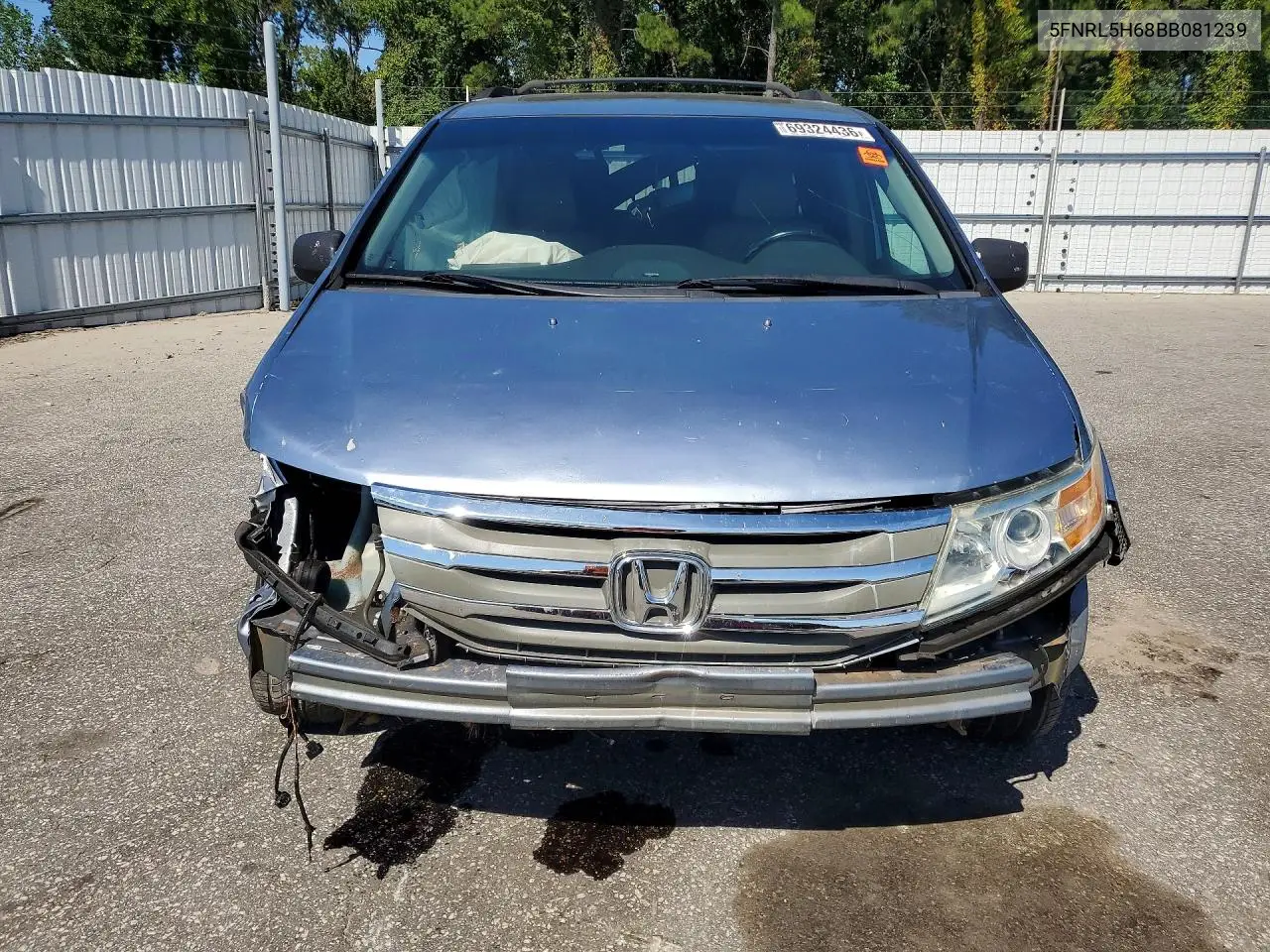 2011 HONDA ODYSSEY VIN 5FNRL5H68BB081239 — фото 5