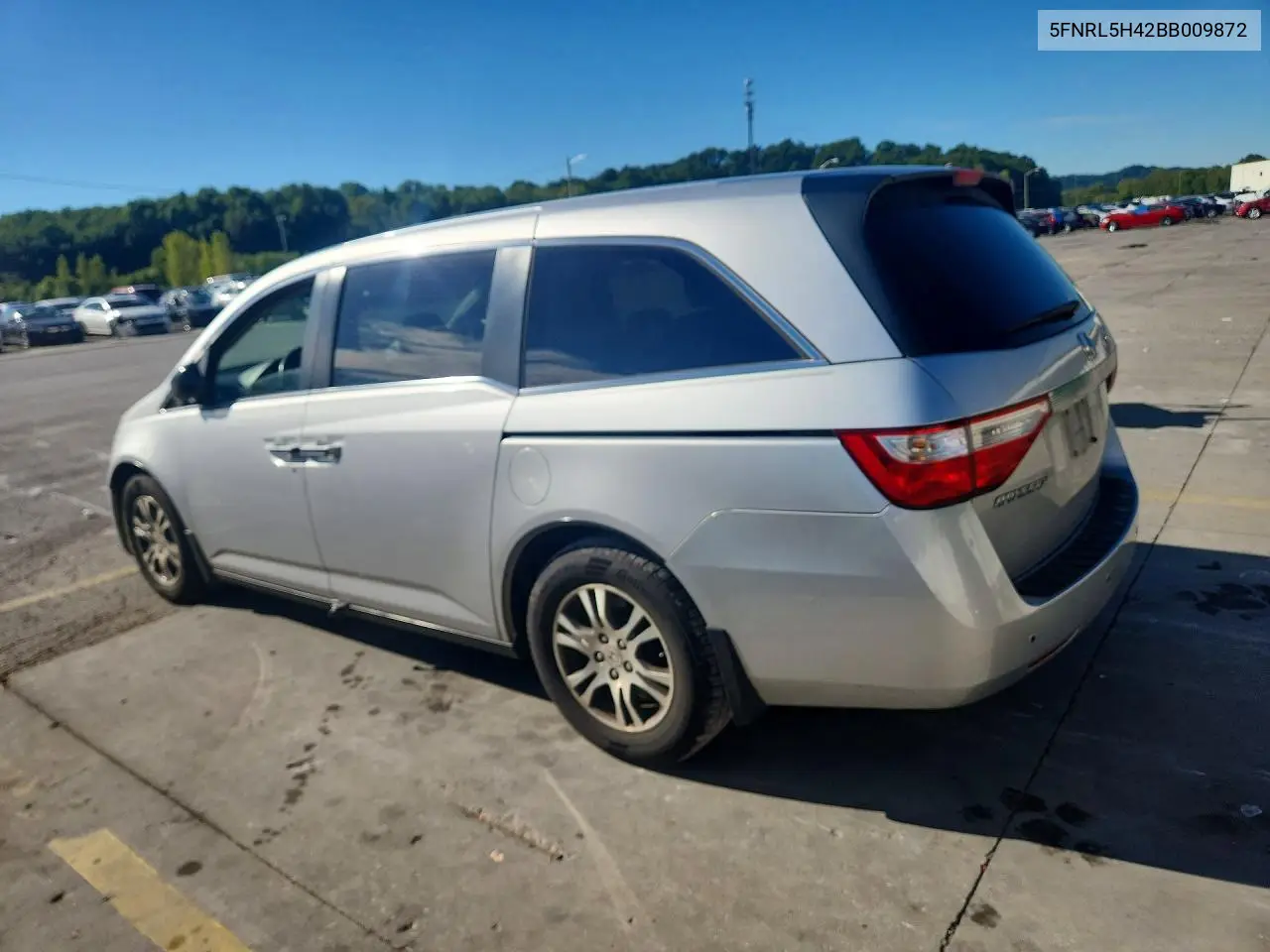 2011 HONDA ODYSSEY VIN 5FNRL5H42BB009872 — фото 2