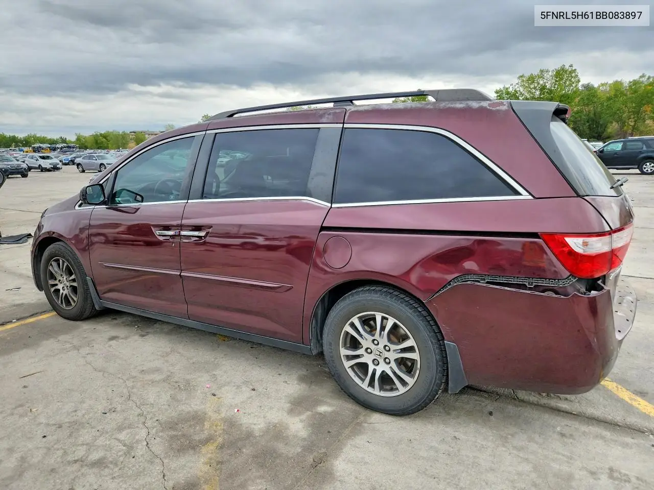 2011 HONDA ODYSSEY VIN 5FNRL5H61BB083897 — фото 2