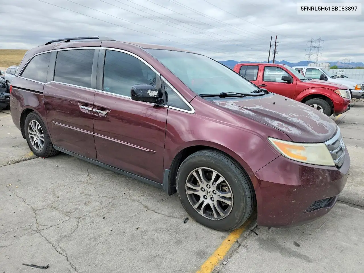2011 HONDA ODYSSEY VIN 5FNRL5H61BB083897 — фото 4