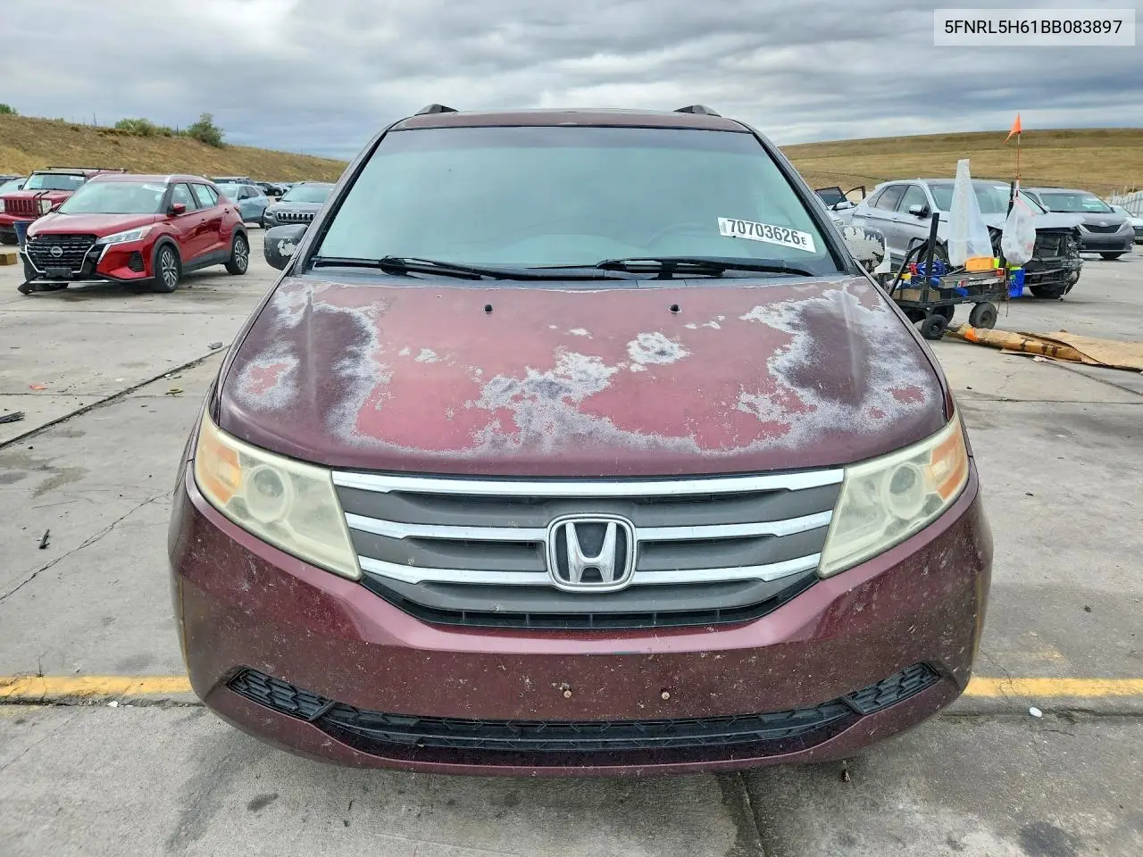 2011 HONDA ODYSSEY VIN 5FNRL5H61BB083897 — фото 5
