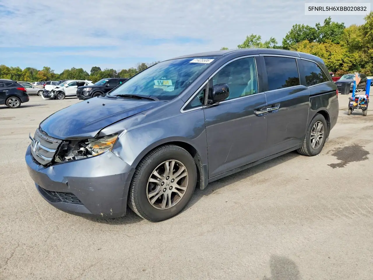 HONDA ODYSSEY 2011, VIN 5FNRL5H6XBB020832
