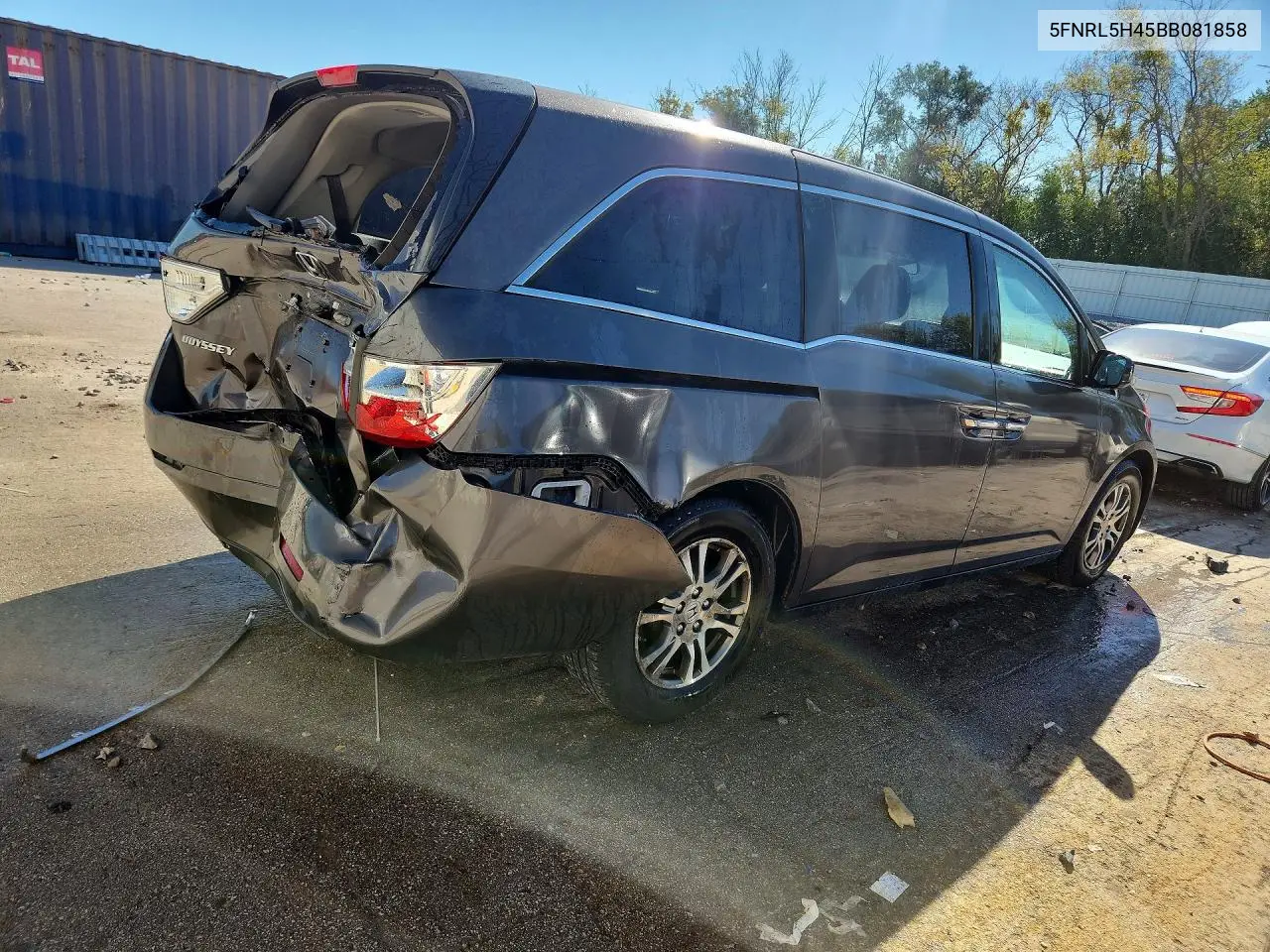 2011 HONDA ODYSSEY VIN 5FNRL5H45BB081858 — фото 3