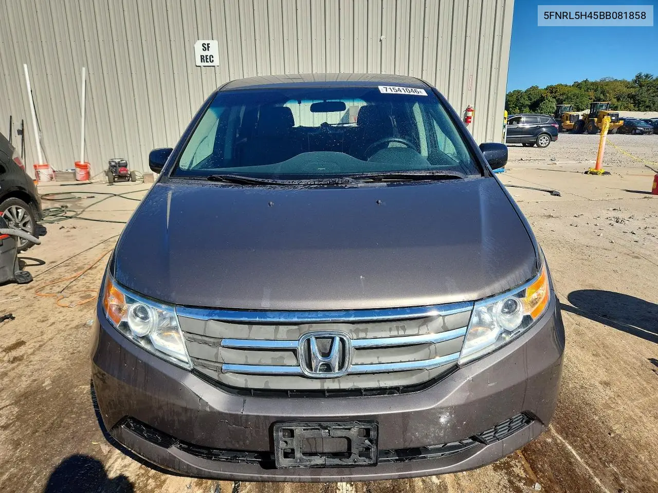 2011 HONDA ODYSSEY VIN 5FNRL5H45BB081858 — фото 5