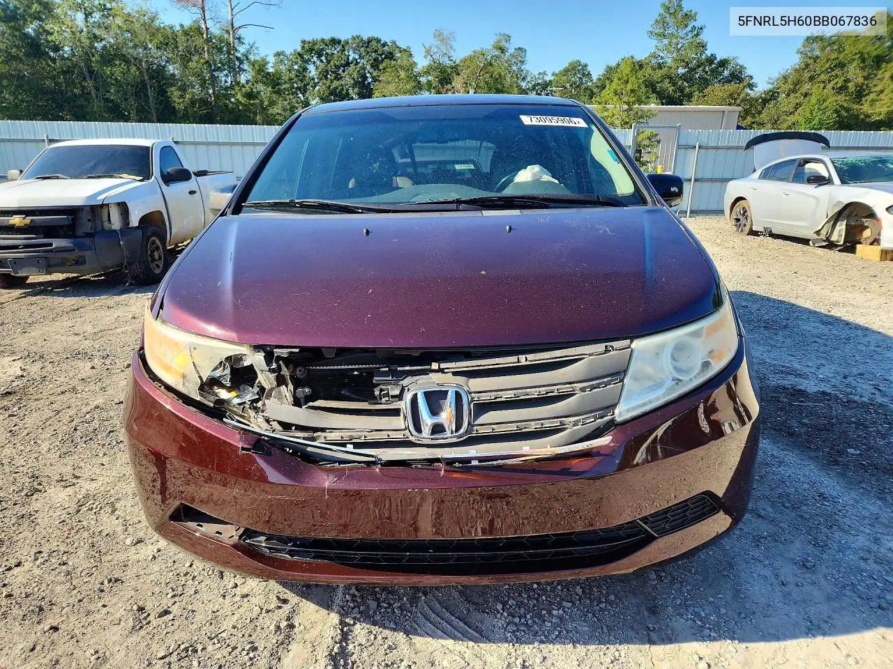 2011 HONDA ODYSSEY VIN 5FNRL5H60BB067836 — фото 5
