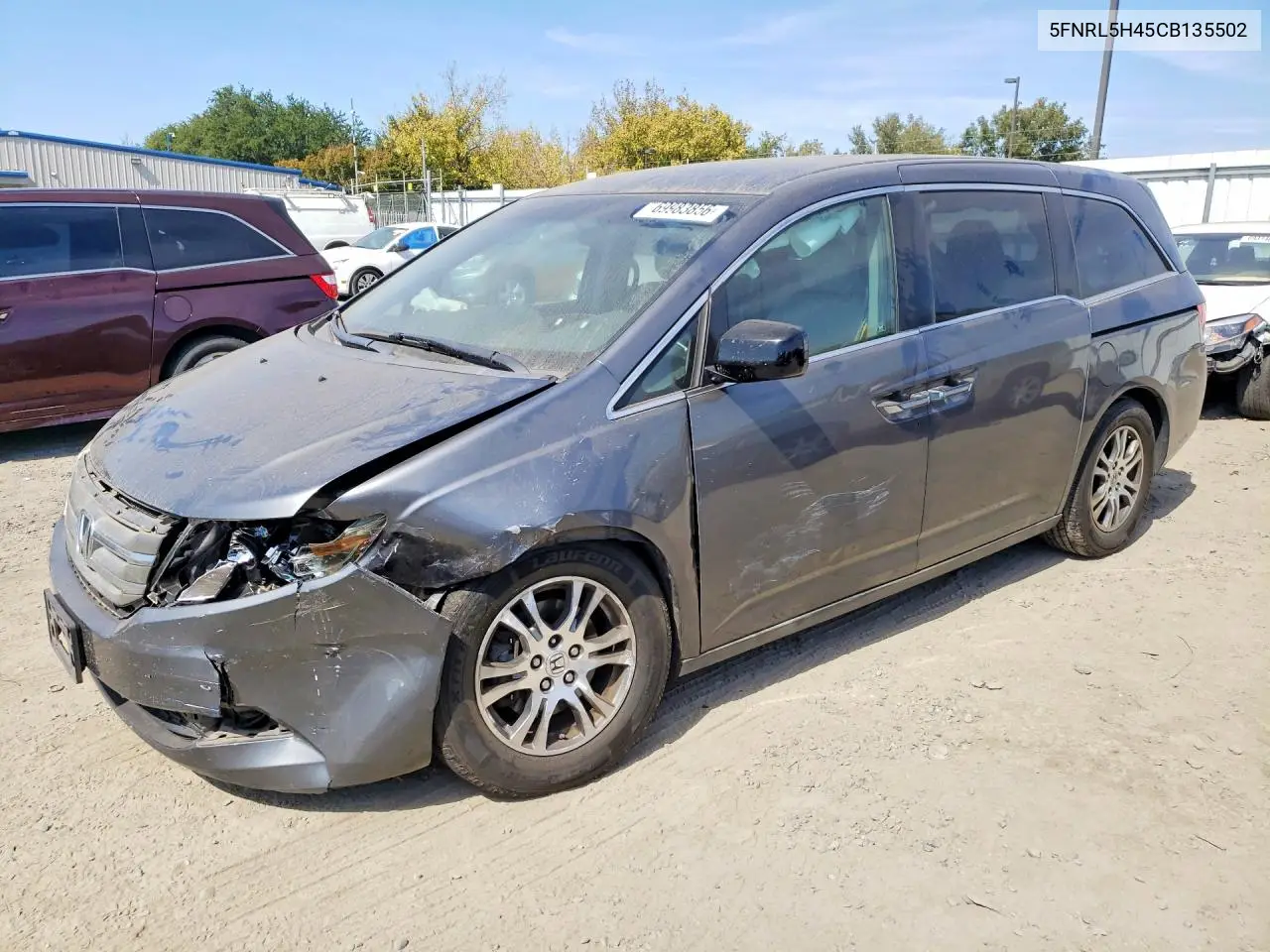HONDA ODYSSEY 2012, VIN 5FNRL5H45CB135502