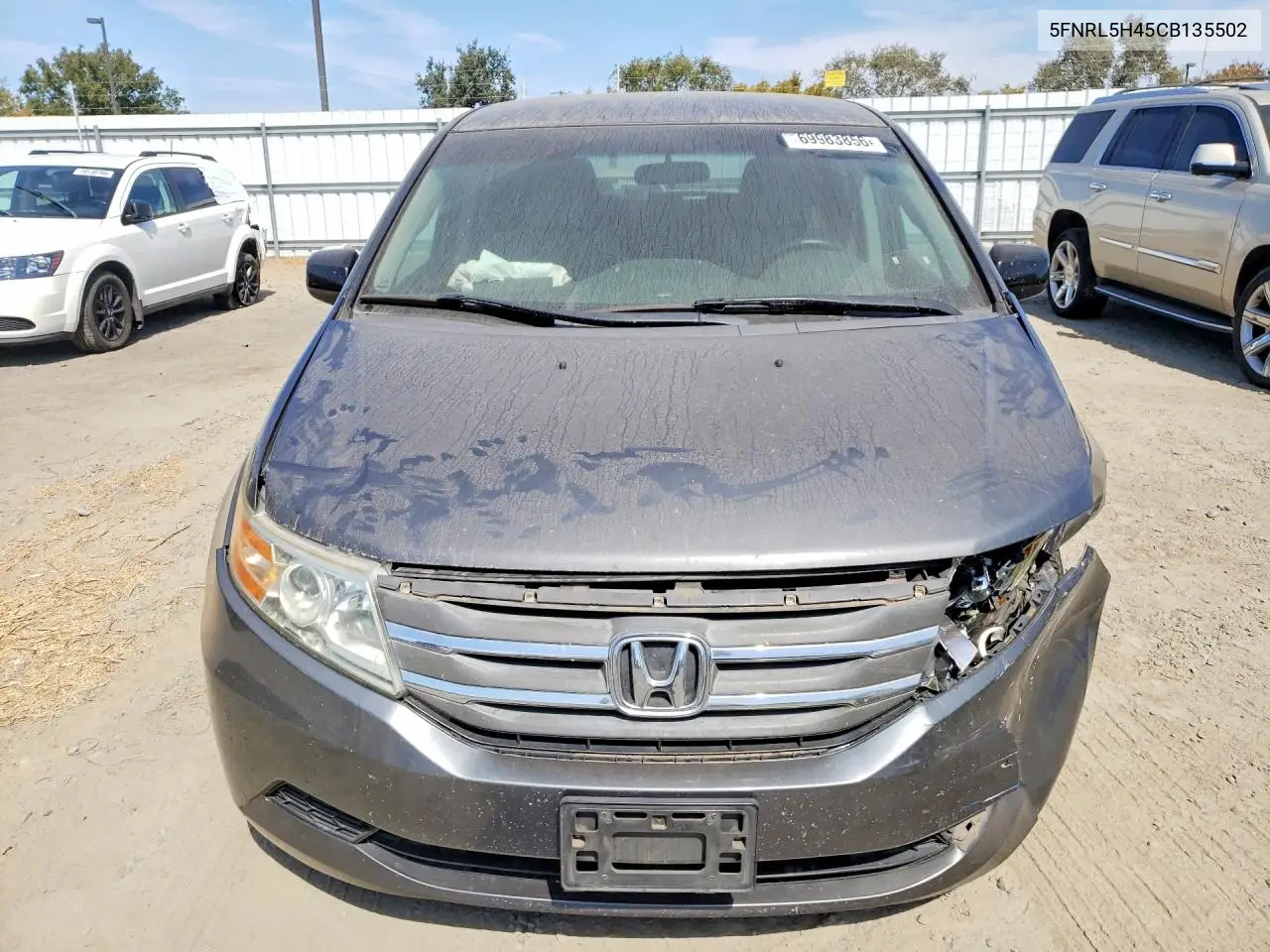 2012 HONDA ODYSSEY VIN 5FNRL5H45CB135502 — фото 5