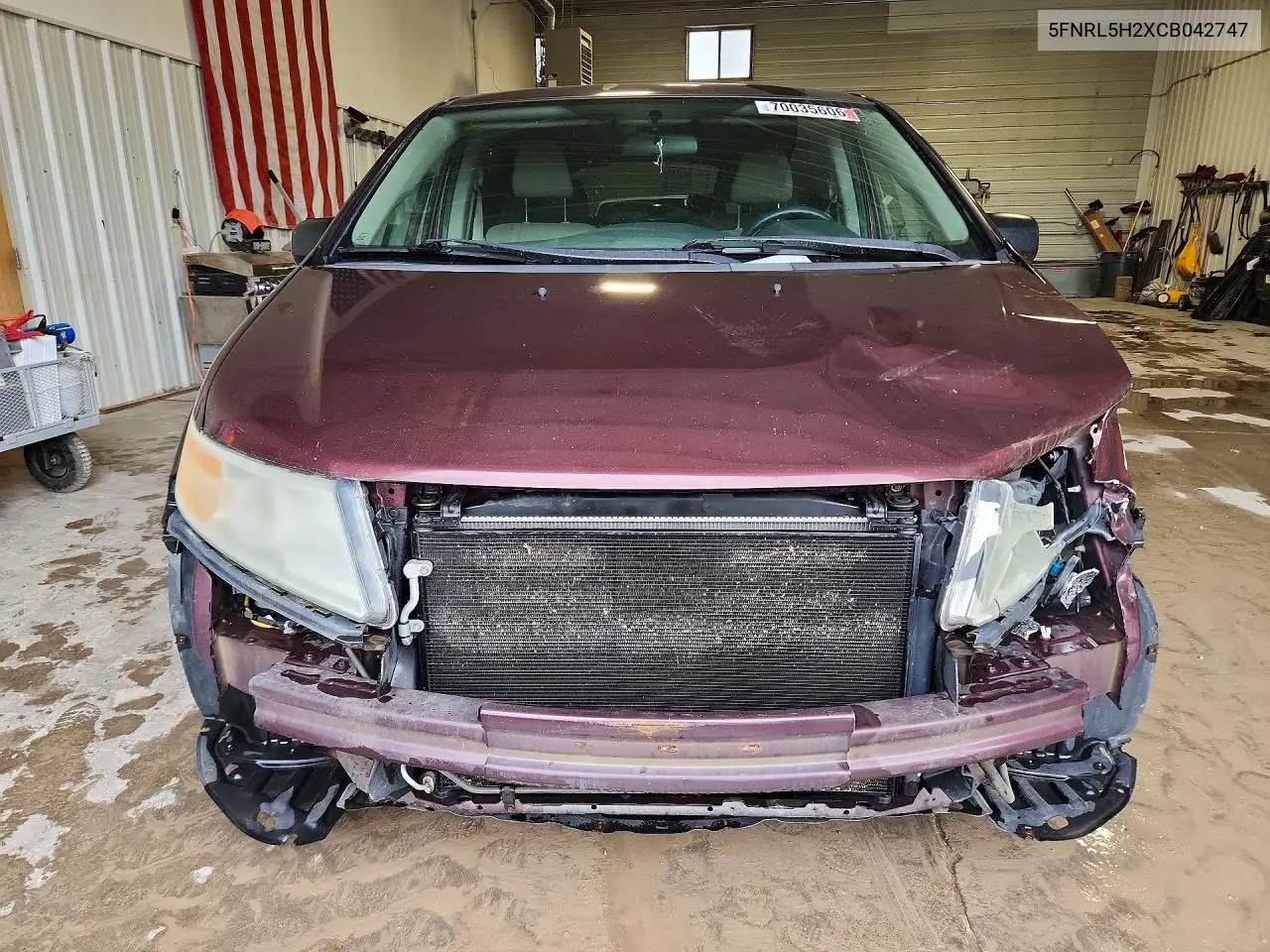2012 HONDA ODYSSEY VIN 5FNRL5H2XCB042747 — фото 5