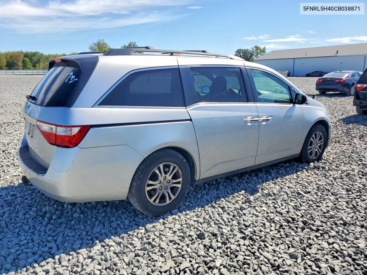 2012 HONDA ODYSSEY VIN 5FNRL5H40CB038871 — фото 3