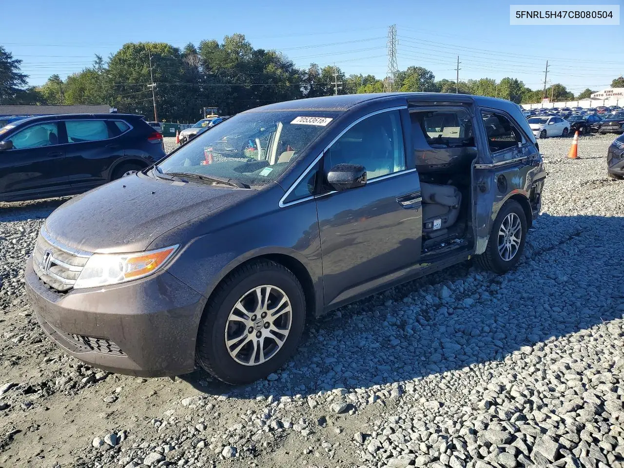 HONDA ODYSSEY 2012, VIN 5FNRL5H47CB080504