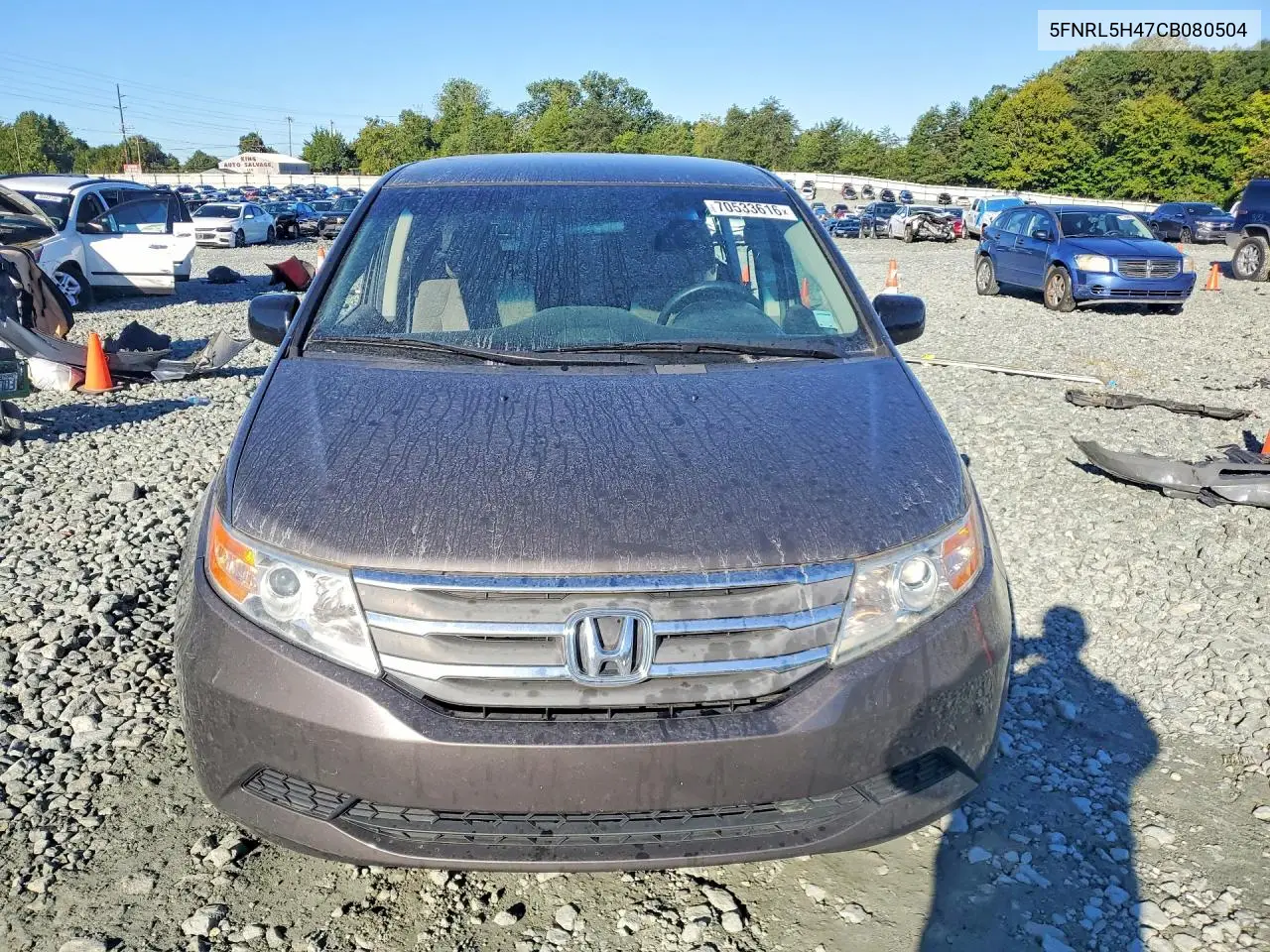 2012 HONDA ODYSSEY VIN 5FNRL5H47CB080504 — фото 5