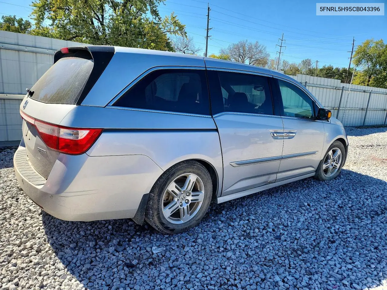 2012 HONDA ODYSSEY VIN 5FNRL5H95CB043396 — фото 3