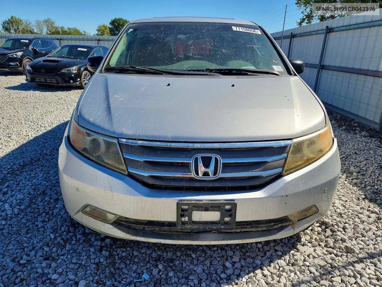 2012 HONDA ODYSSEY VIN 5FNRL5H95CB043396 — фото 5