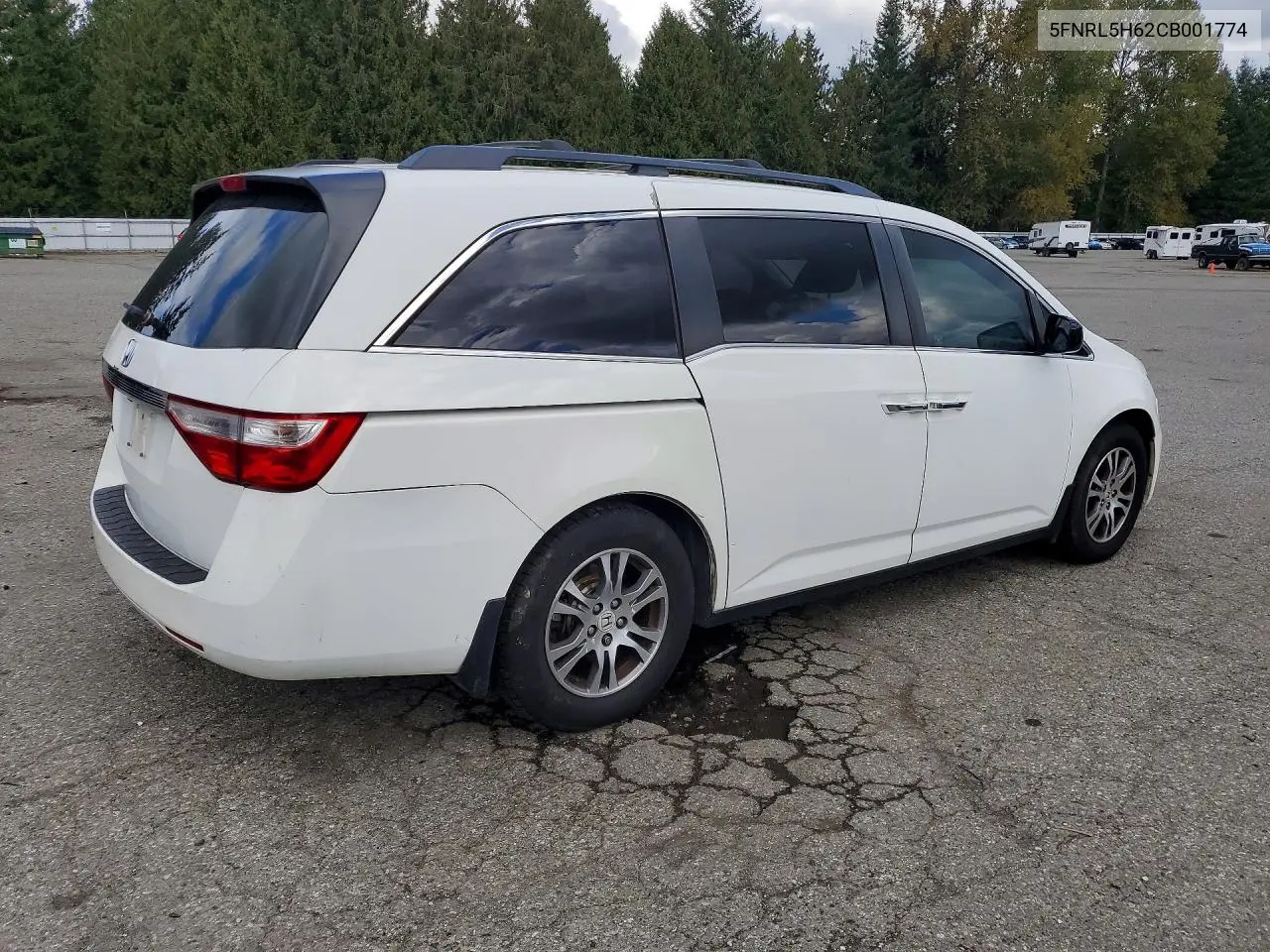 2012 HONDA ODYSSEY VIN 5FNRL5H62CB001774 — фото 3
