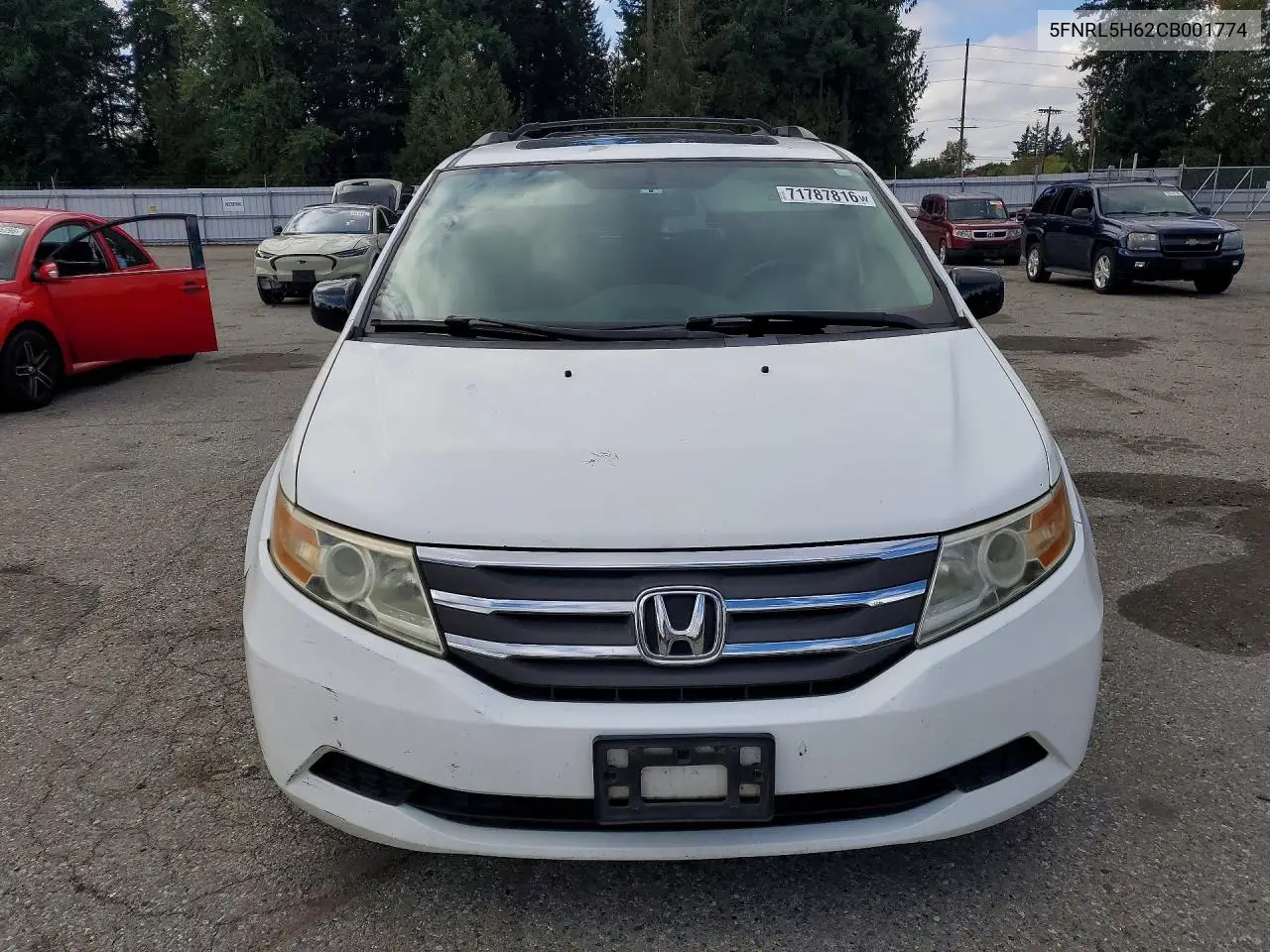 2012 HONDA ODYSSEY VIN 5FNRL5H62CB001774 — фото 5
