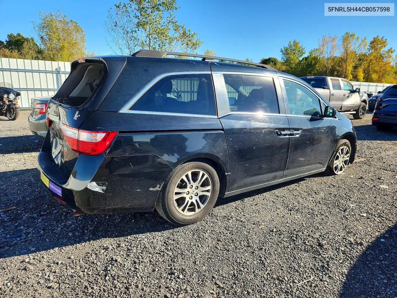 2012 HONDA ODYSSEY VIN 5FNRL5H44CB057598 — фото 3