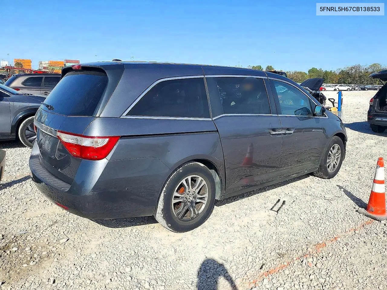 2012 HONDA ODYSSEY VIN 5FNRL5H67CB138533 — фото 3