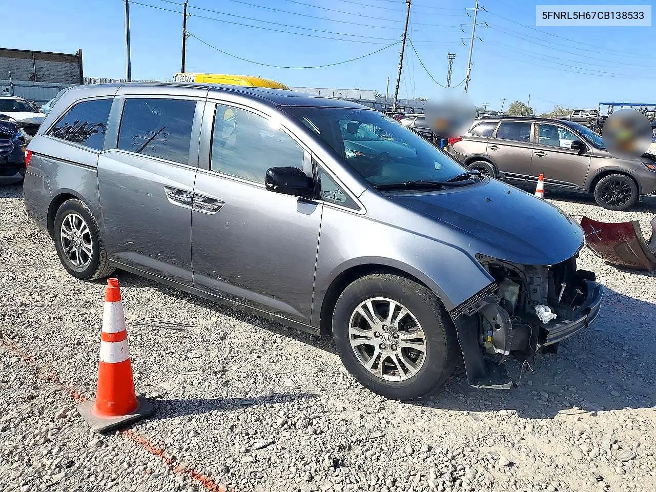 2012 HONDA ODYSSEY VIN 5FNRL5H67CB138533 — фото 4