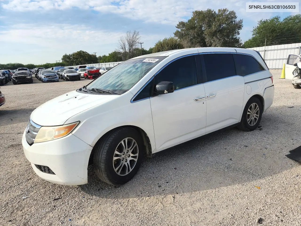 HONDA ODYSSEY 2012, VIN 5FNRL5H63CB106503