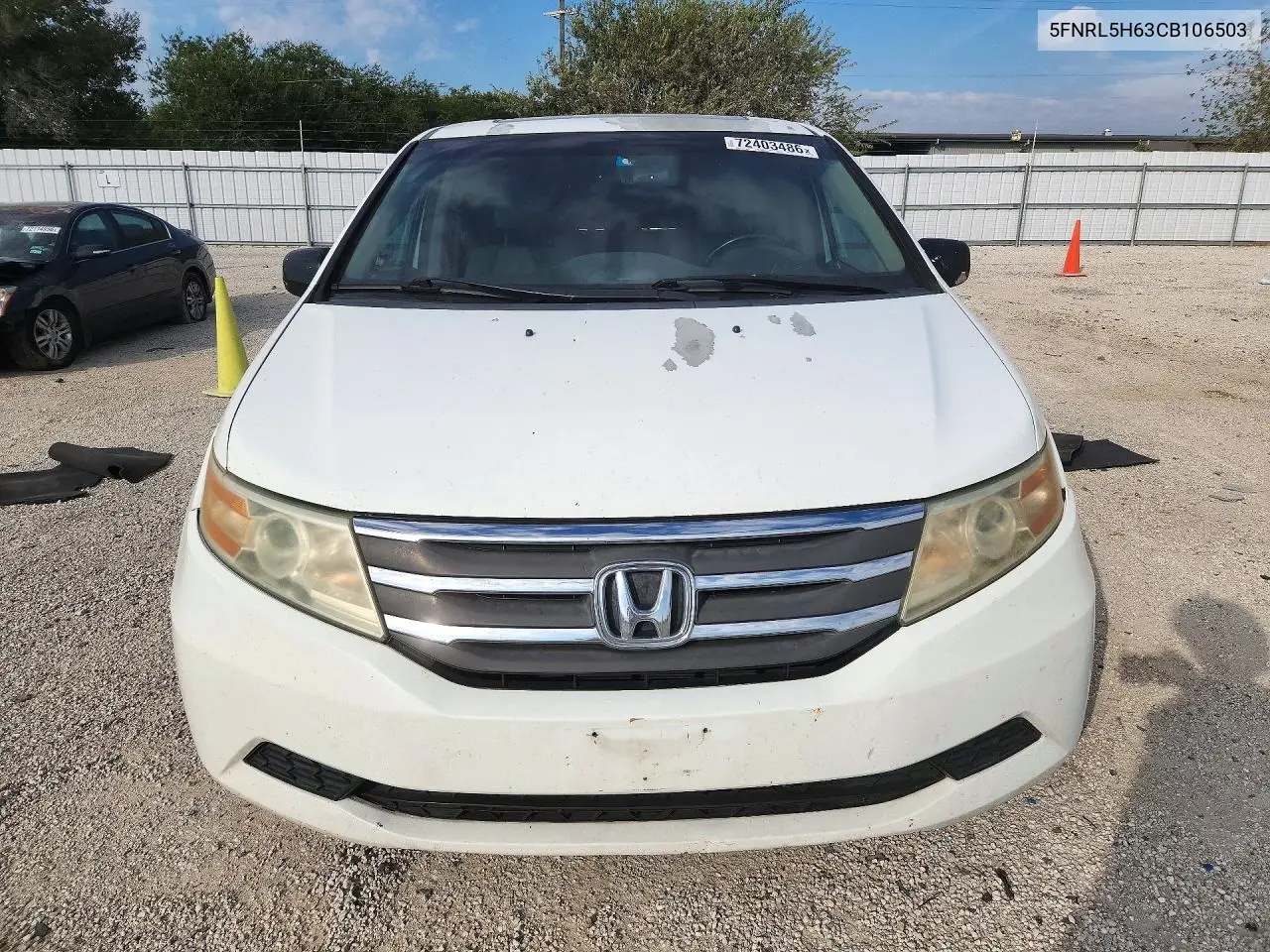 2012 HONDA ODYSSEY VIN 5FNRL5H63CB106503 — фото 5