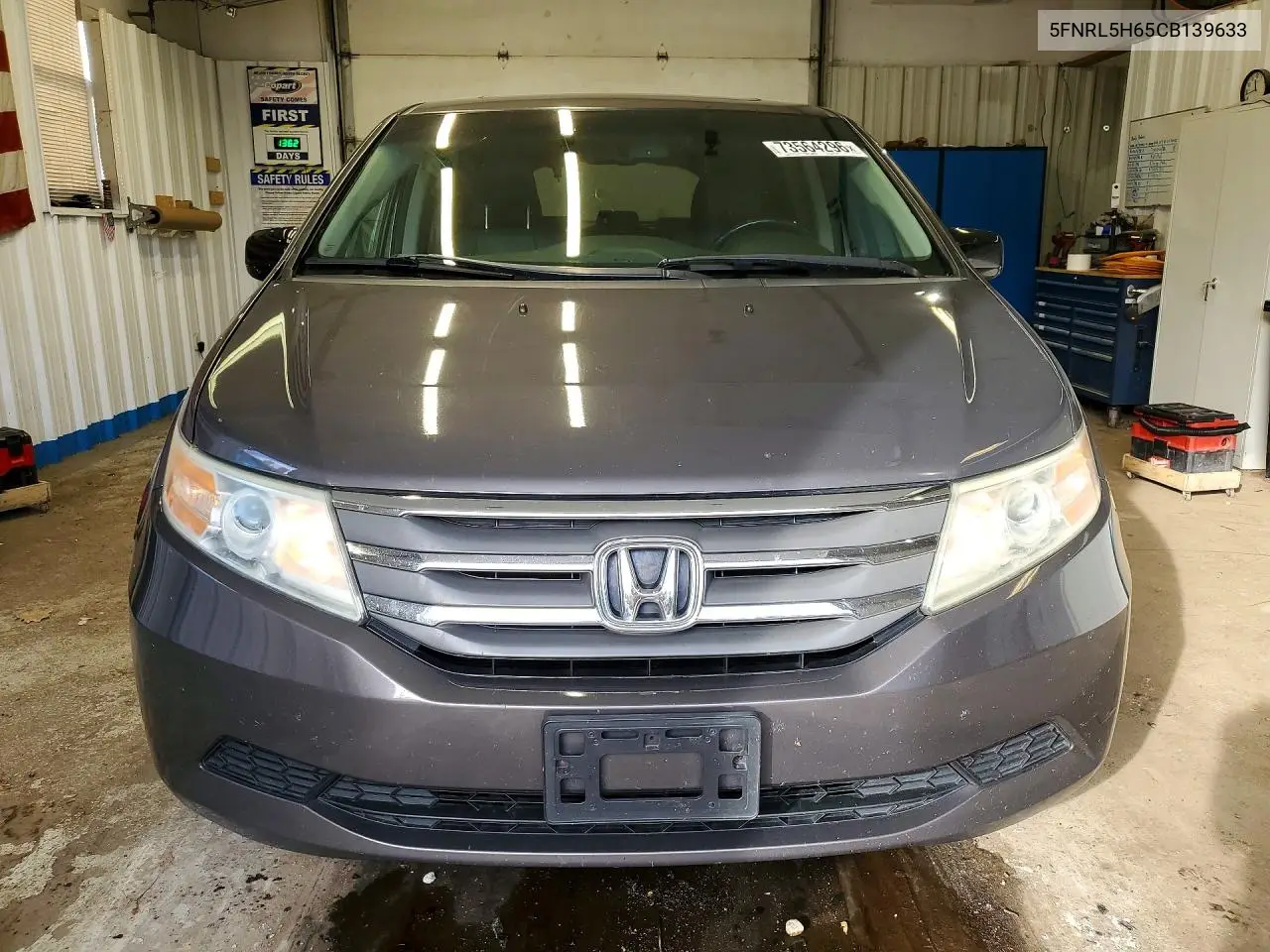 2012 HONDA ODYSSEY VIN 5FNRL5H65CB139633 — фото 5