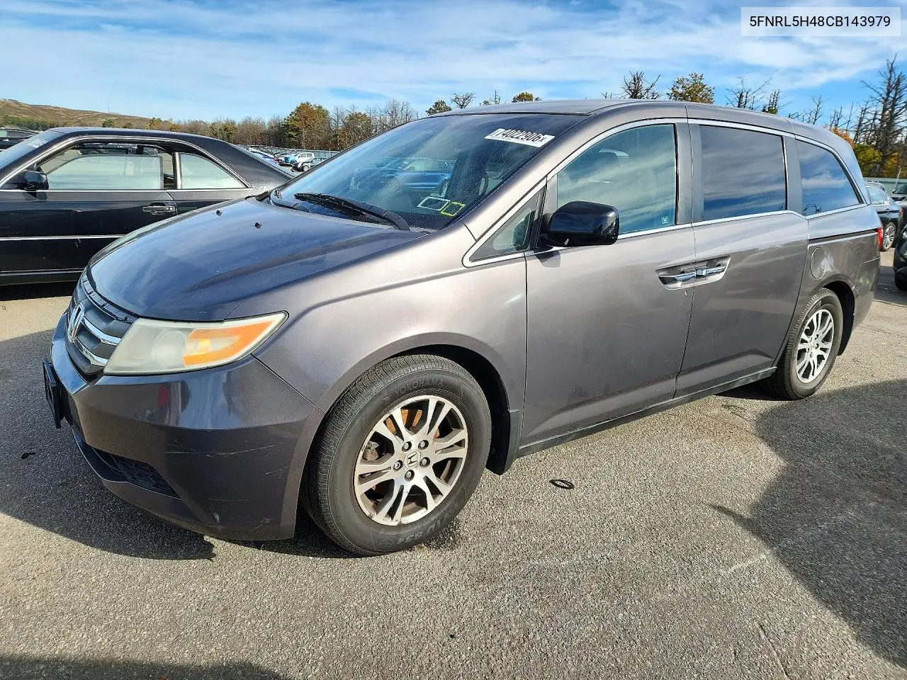HONDA ODYSSEY 2012, VIN 5FNRL5H48CB143979