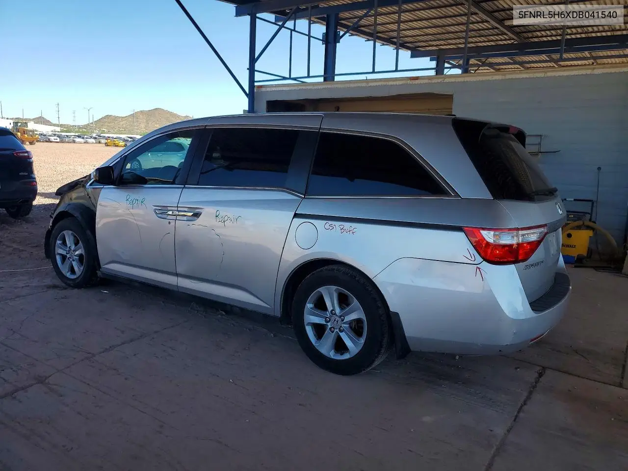2013 HONDA ODYSSEY VIN 5FNRL5H6XDB041540 — фото 2