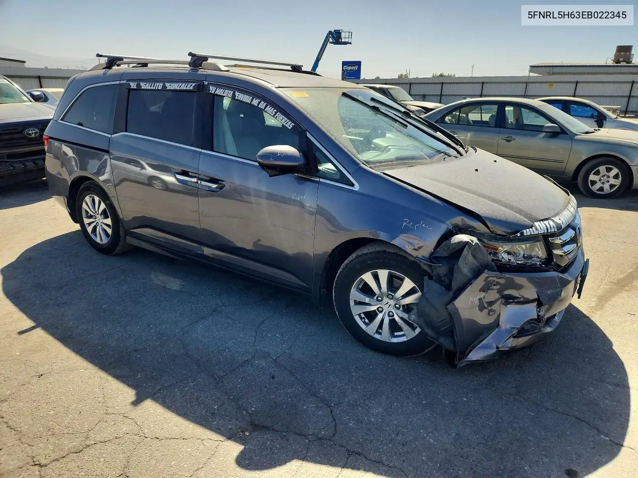 2014 HONDA ODYSSEY VIN 5FNRL5H63EB022345 — фото 4
