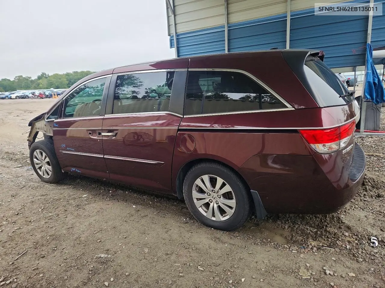 2014 HONDA ODYSSEY VIN 5FNRL5H62EB135011 — фото 2
