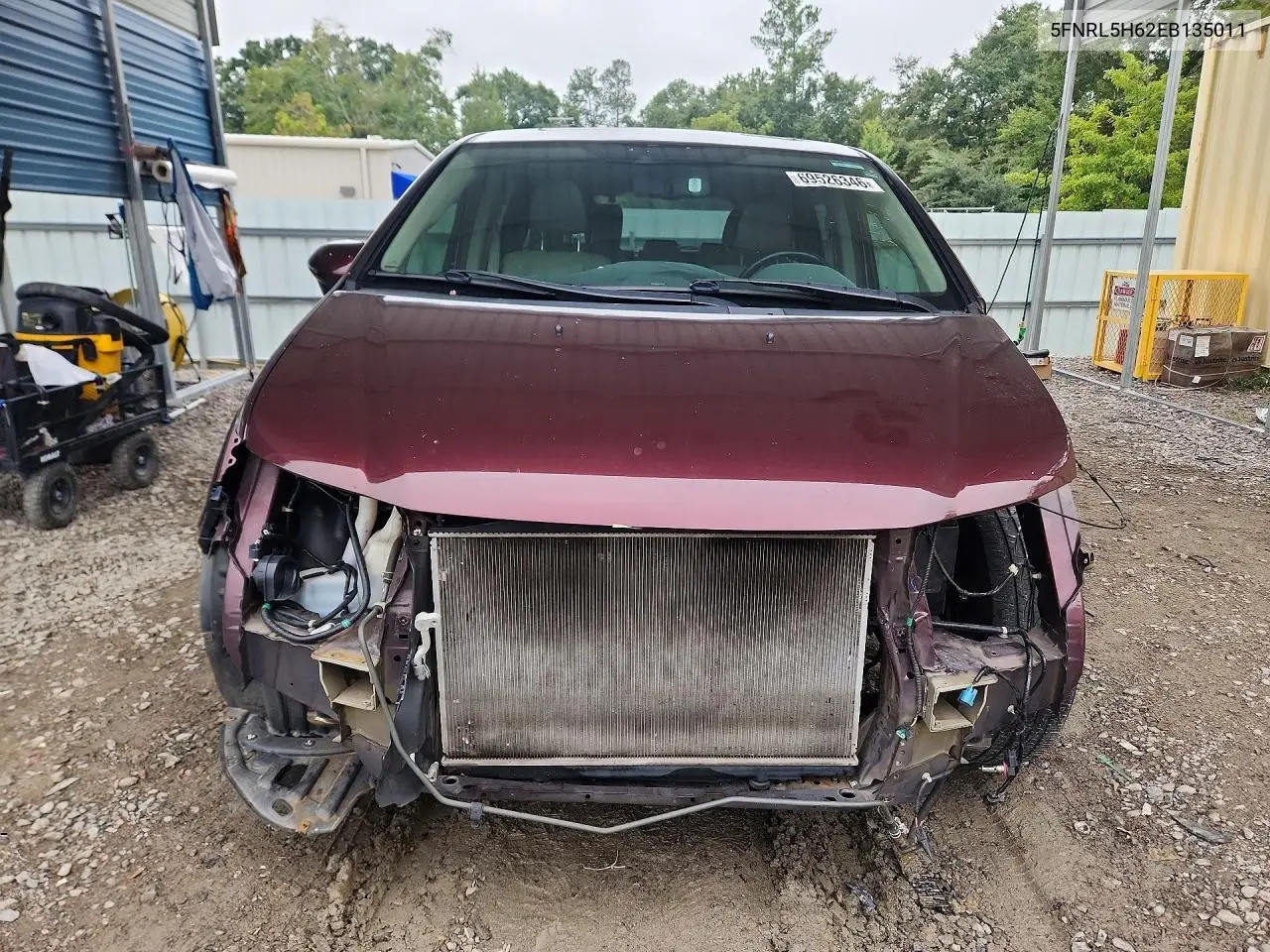 2014 HONDA ODYSSEY VIN 5FNRL5H62EB135011 — фото 5