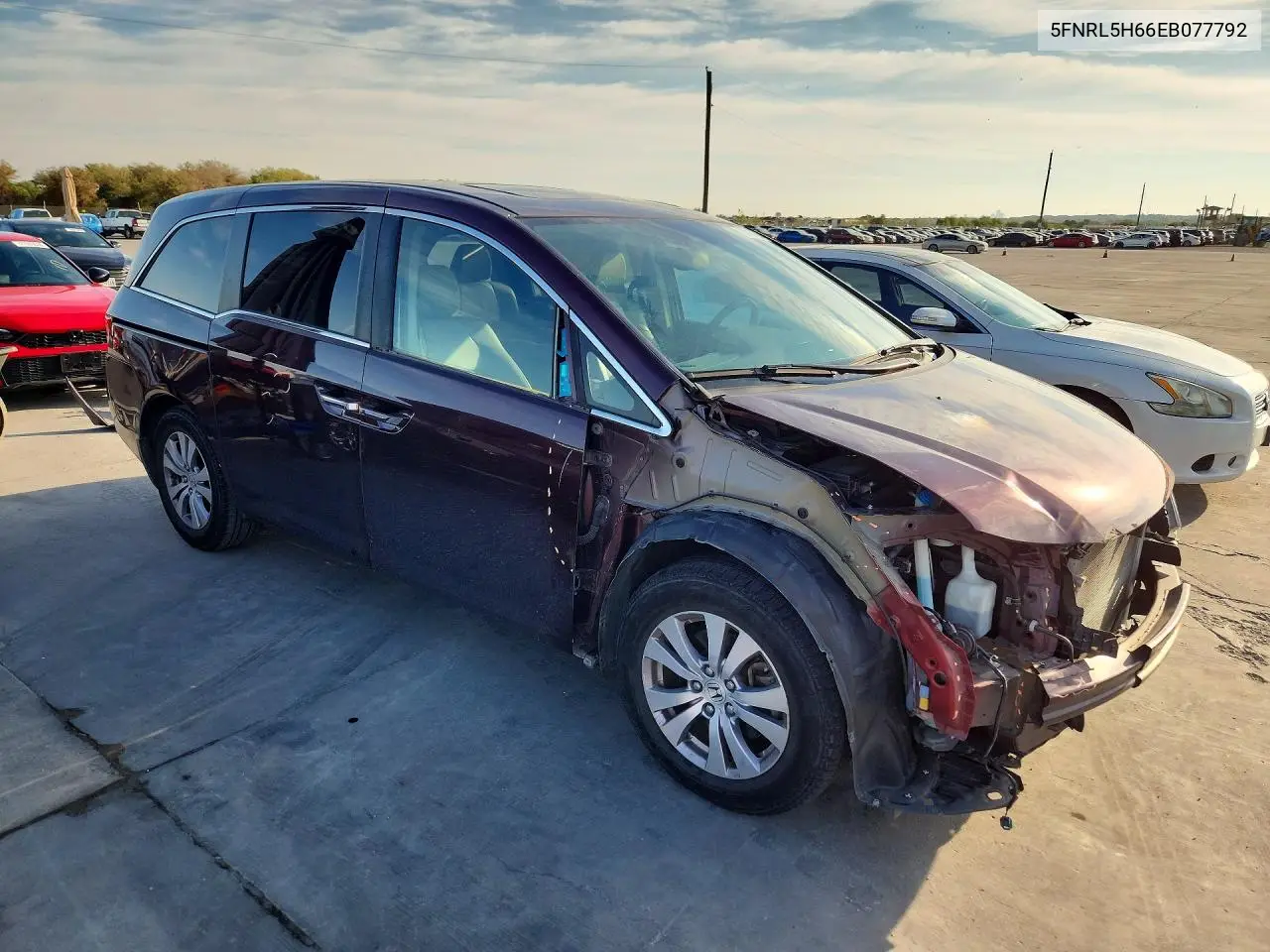 2014 HONDA ODYSSEY VIN 5FNRL5H66EB077792 — фото 5