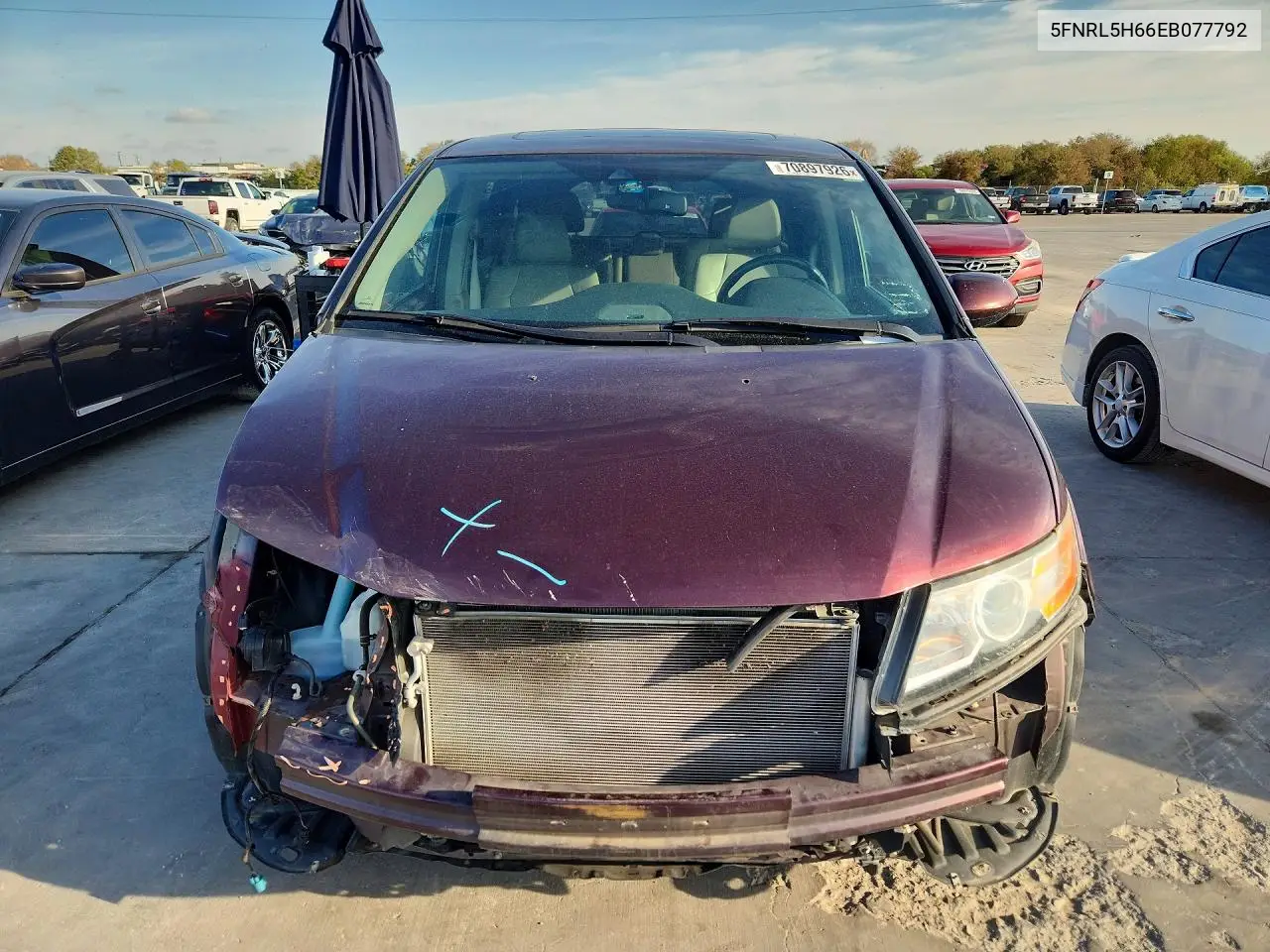 HONDA ODYSSEY 2014, VIN 5FNRL5H66EB077792
