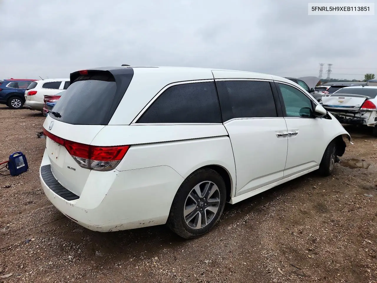 2014 HONDA ODYSSEY VIN 5FNRL5H9XEB113851 — фото 3