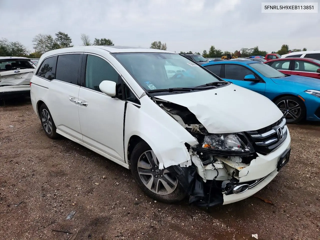 2014 HONDA ODYSSEY VIN 5FNRL5H9XEB113851 — фото 4