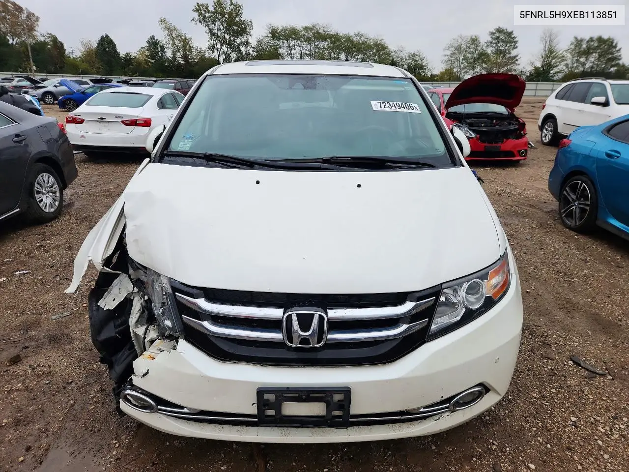2014 HONDA ODYSSEY VIN 5FNRL5H9XEB113851 — фото 5