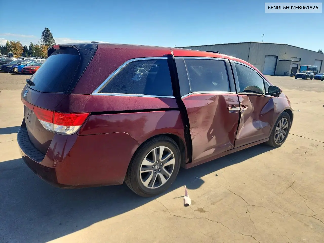 2014 HONDA ODYSSEY VIN 5FNRL5H92EB061826 — фото 3