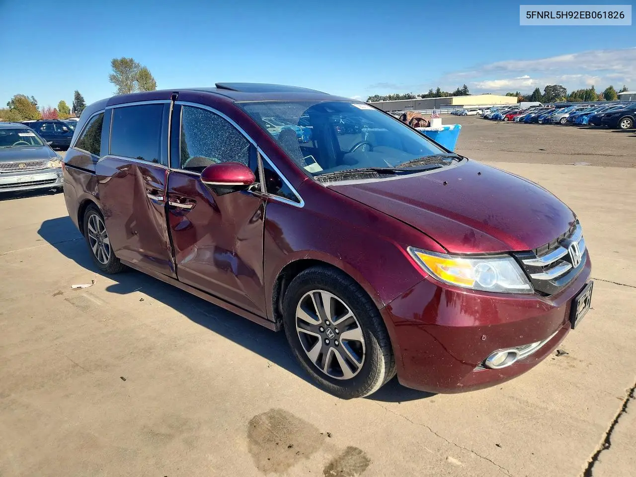 2014 HONDA ODYSSEY VIN 5FNRL5H92EB061826 — фото 4