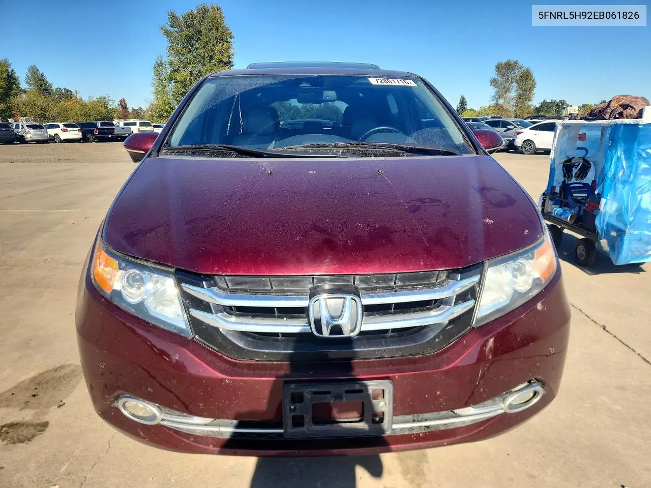 2014 HONDA ODYSSEY VIN 5FNRL5H92EB061826 — фото 5