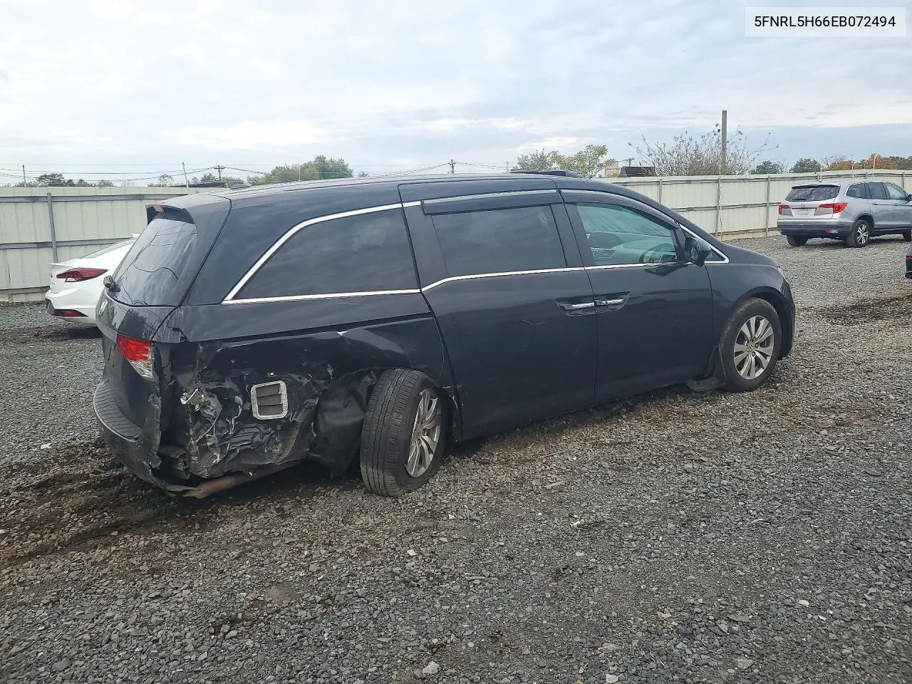 2014 HONDA ODYSSEY VIN 5FNRL5H66EB072494 — фото 3