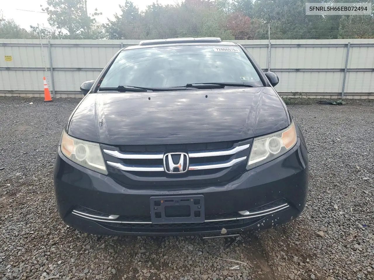 2014 HONDA ODYSSEY VIN 5FNRL5H66EB072494 — фото 5