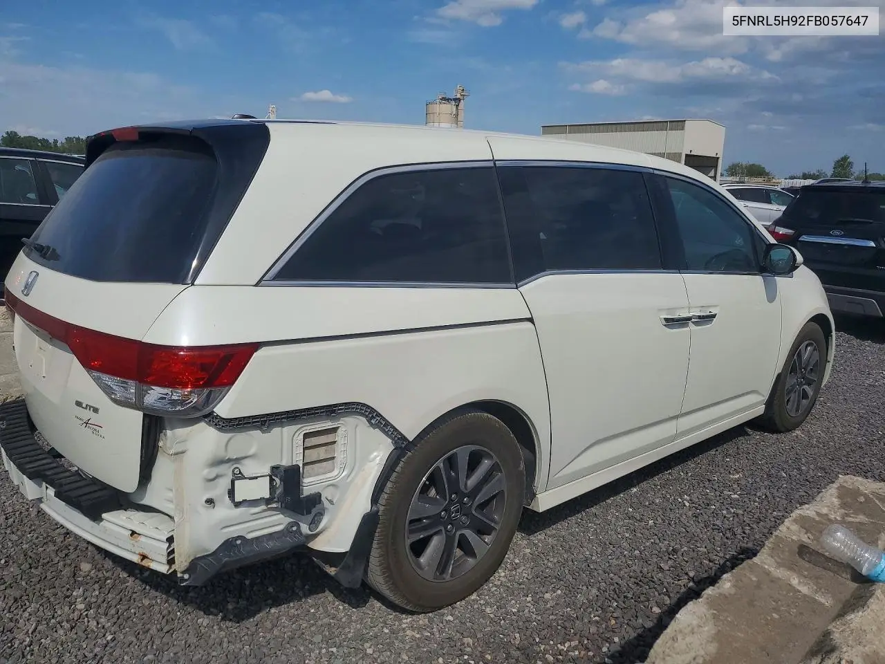 2015 HONDA ODYSSEY VIN 5FNRL5H92FB057647 — фото 3