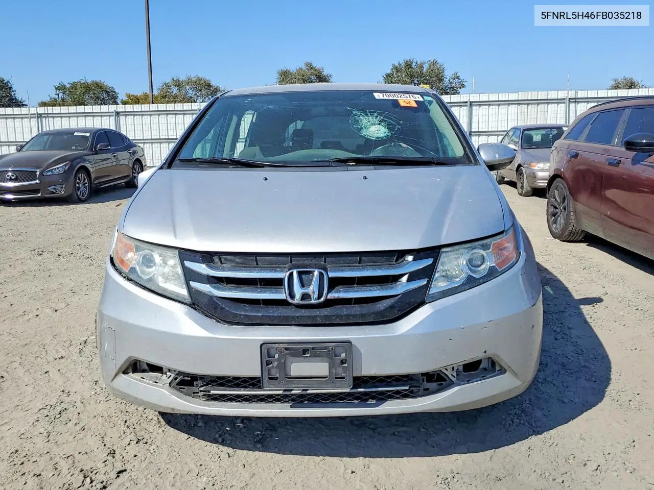 2015 HONDA ODYSSEY VIN 5FNRL5H46FB035218 — фото 5