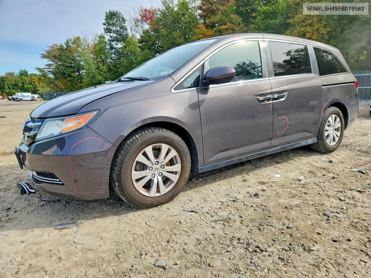 HONDA ODYSSEY 2015, VIN 5FNRL5H49FB019983